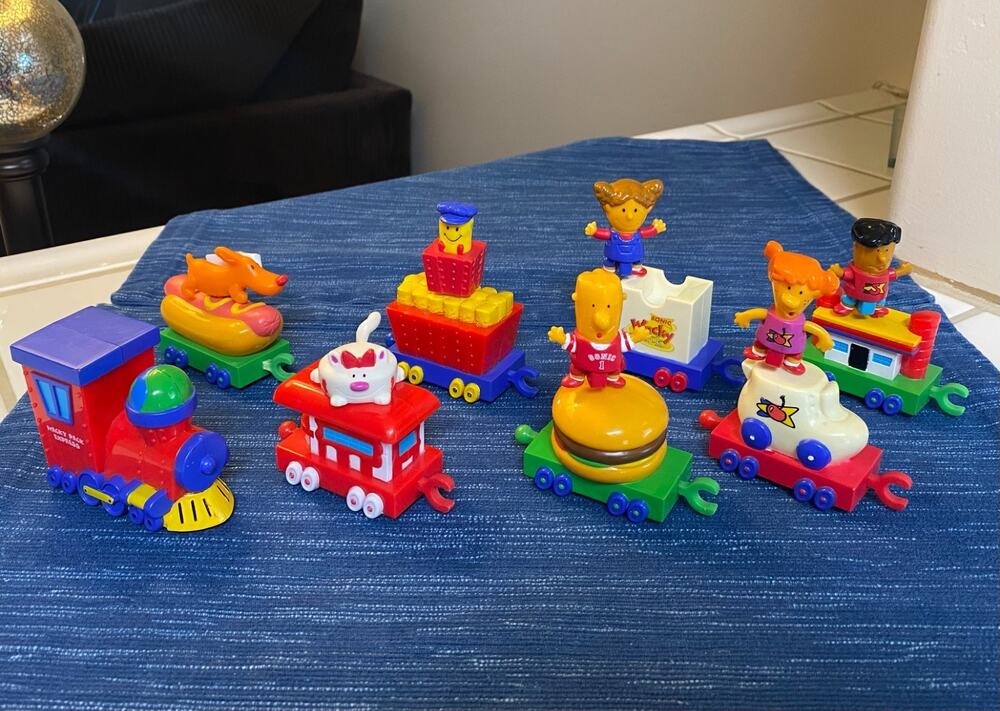 Vintage 1999 Sonic Drive In Wacky Pack Train Complete Kids Meal Set 84B